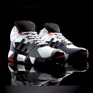 🔥🔥🔥ULTRA RARE Adidas Originals Streetball 2 Shoes White/Black Mens US9.5 D74407